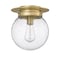 Z-Lite Calhoun Flush Mount, 1-Light, 9 In.W x 10.5 In.H, Heritage Brass/Clear Seedy 7506F9-HBR - alternate 5